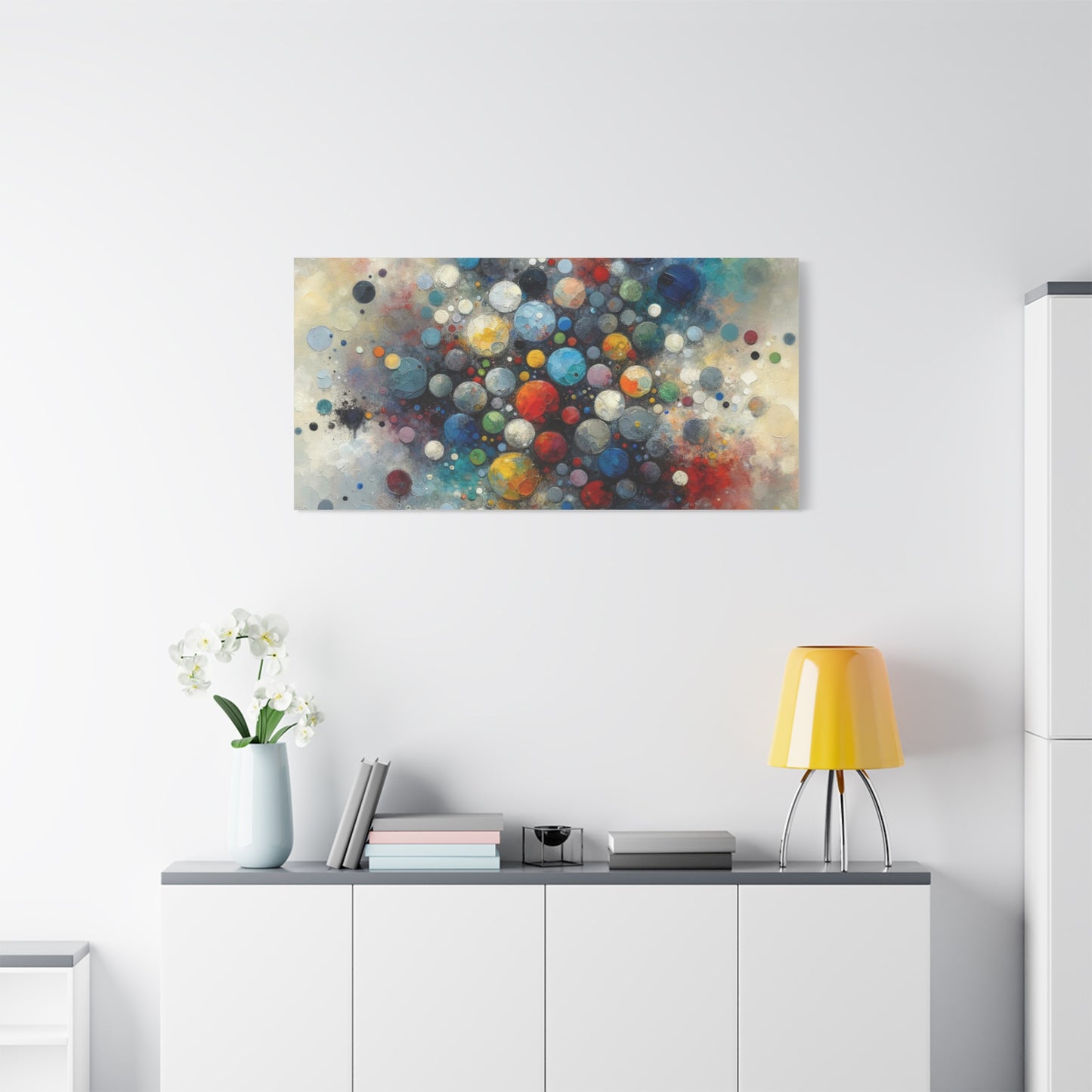 Vibrant Abstract Circles - Matte Canvas, Stretched, 1.25"