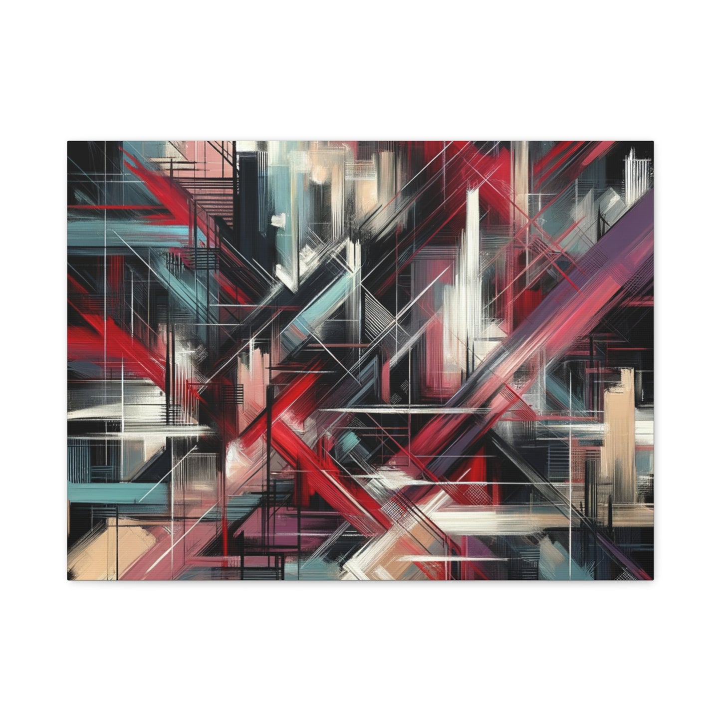 Abstract Geometric Matte Canvas, Stretched, 1.25"