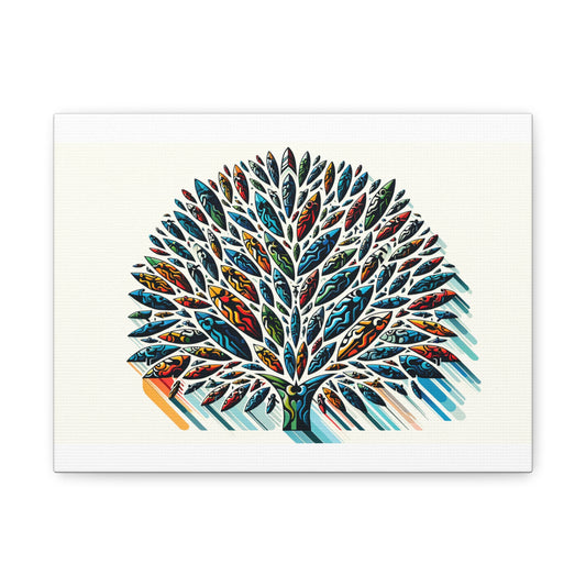 Colorful Leaf Tree - Matte Canvas, Stretched, 1.25"