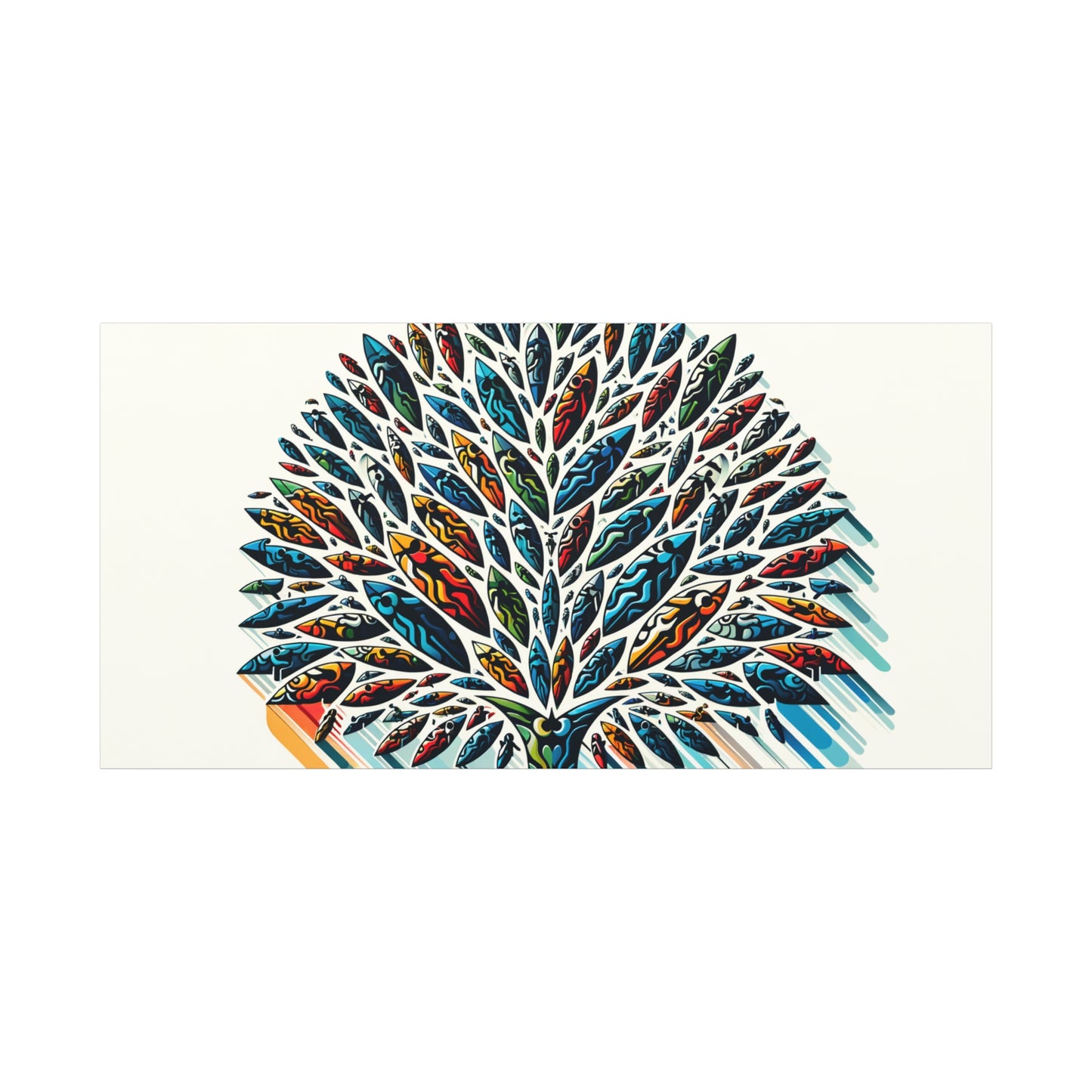 Colorful Leaf Tree - Matte Canvas, Stretched, 1.25"