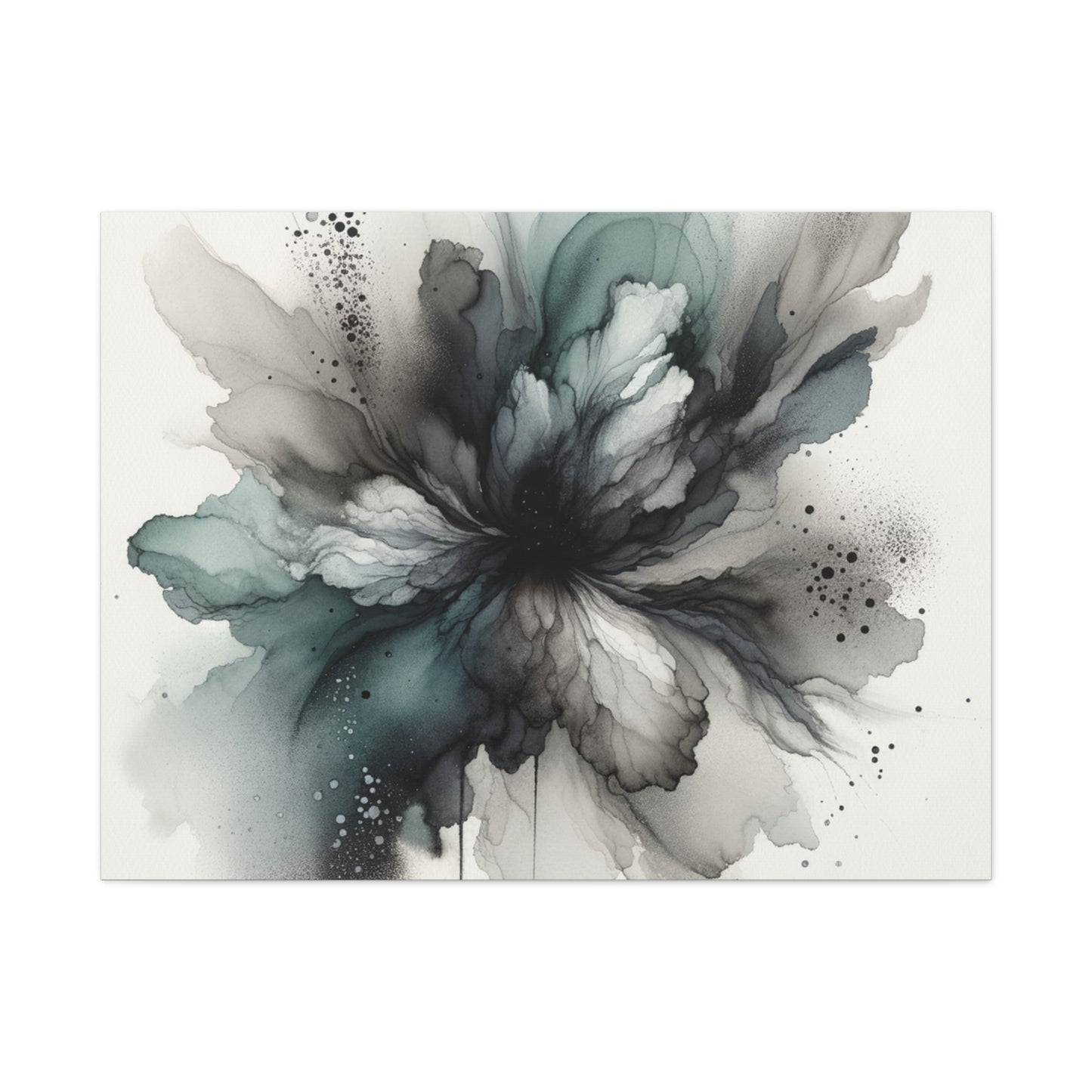 Abstract Ink Bloom - Matte Canvas, Stretched, 1.25"