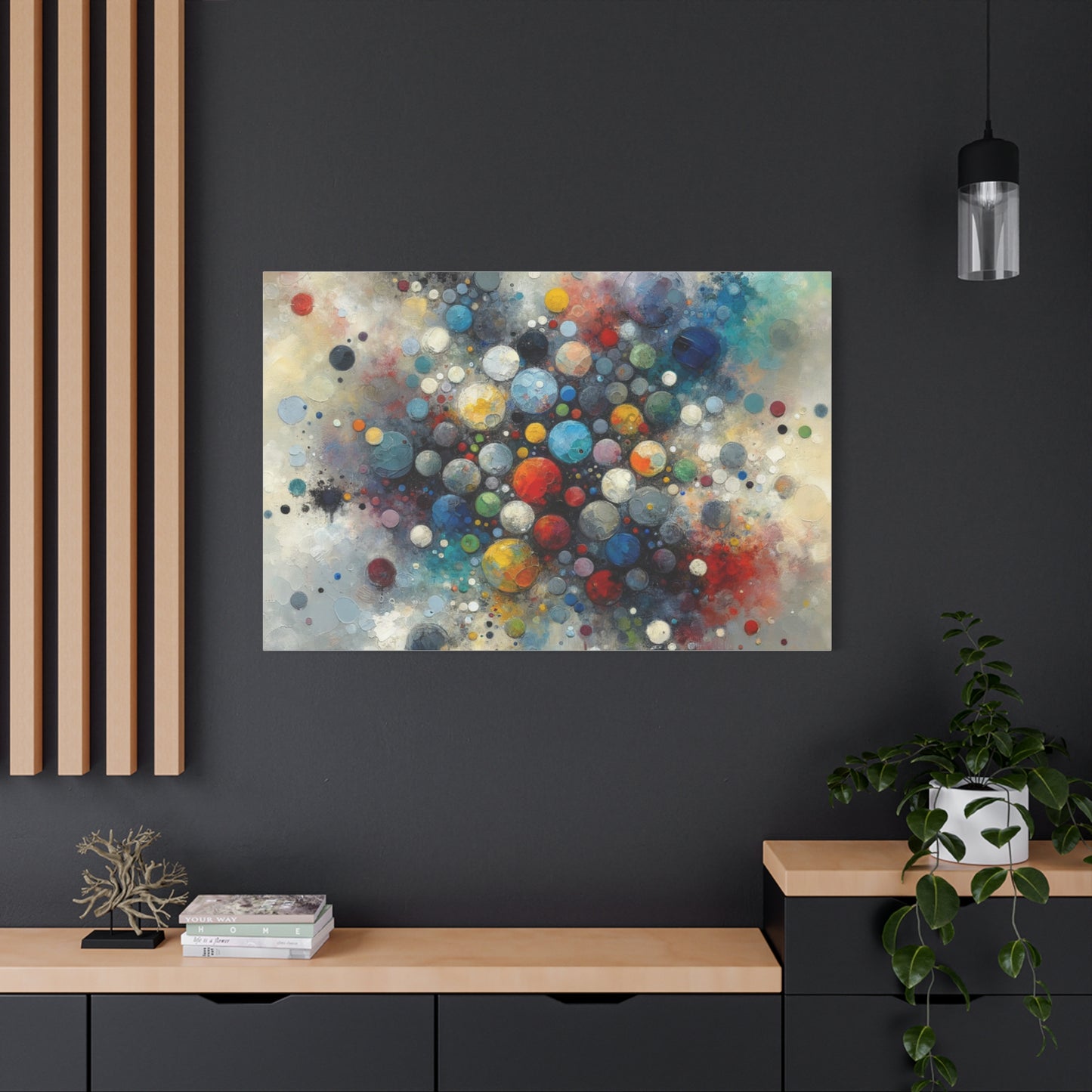 Vibrant Abstract Circles - Matte Canvas, Stretched, 1.25"