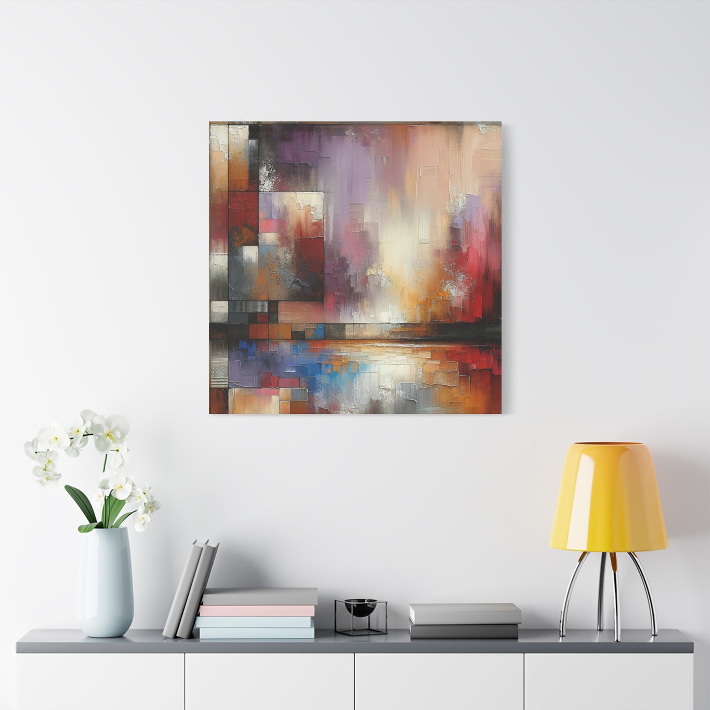 Abstract Colorful Geometric Matte Canvas, Stretched, 1.25"