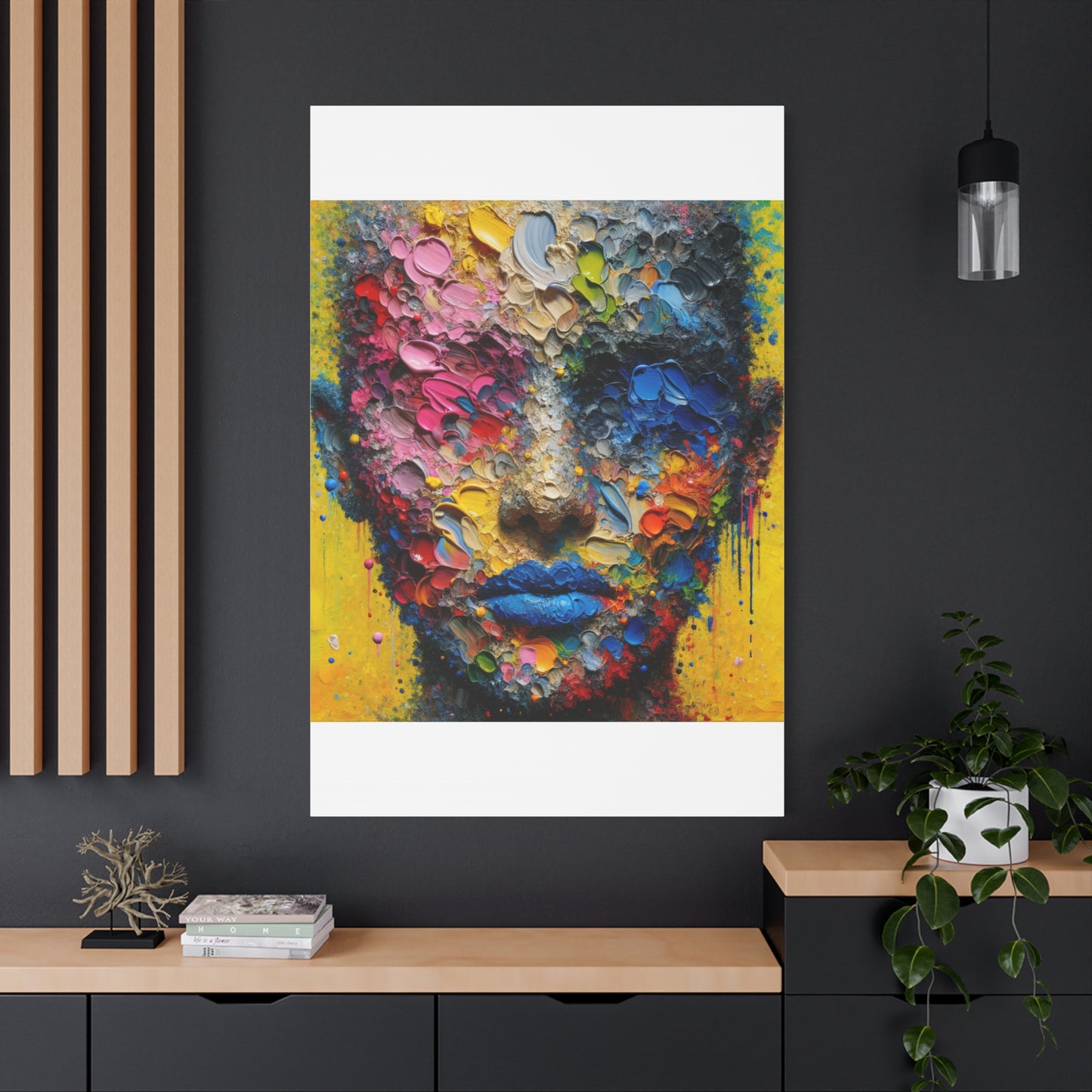 Vibrant Abstract Portrait - Matte Canvas, Stretched, 1.25"