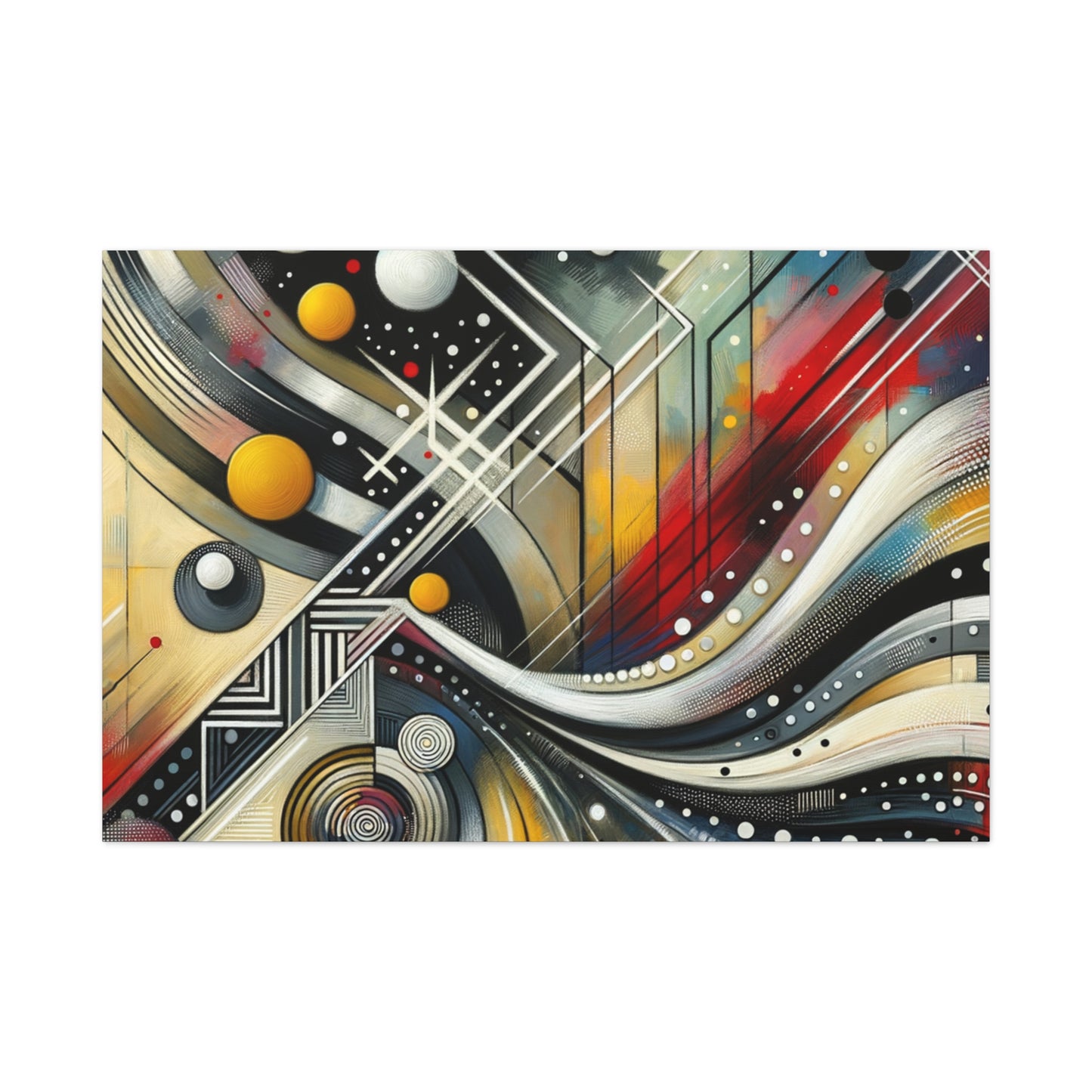 Stretched Matte Canvas, 1.25" - Vibrant Abstract Geometric Design