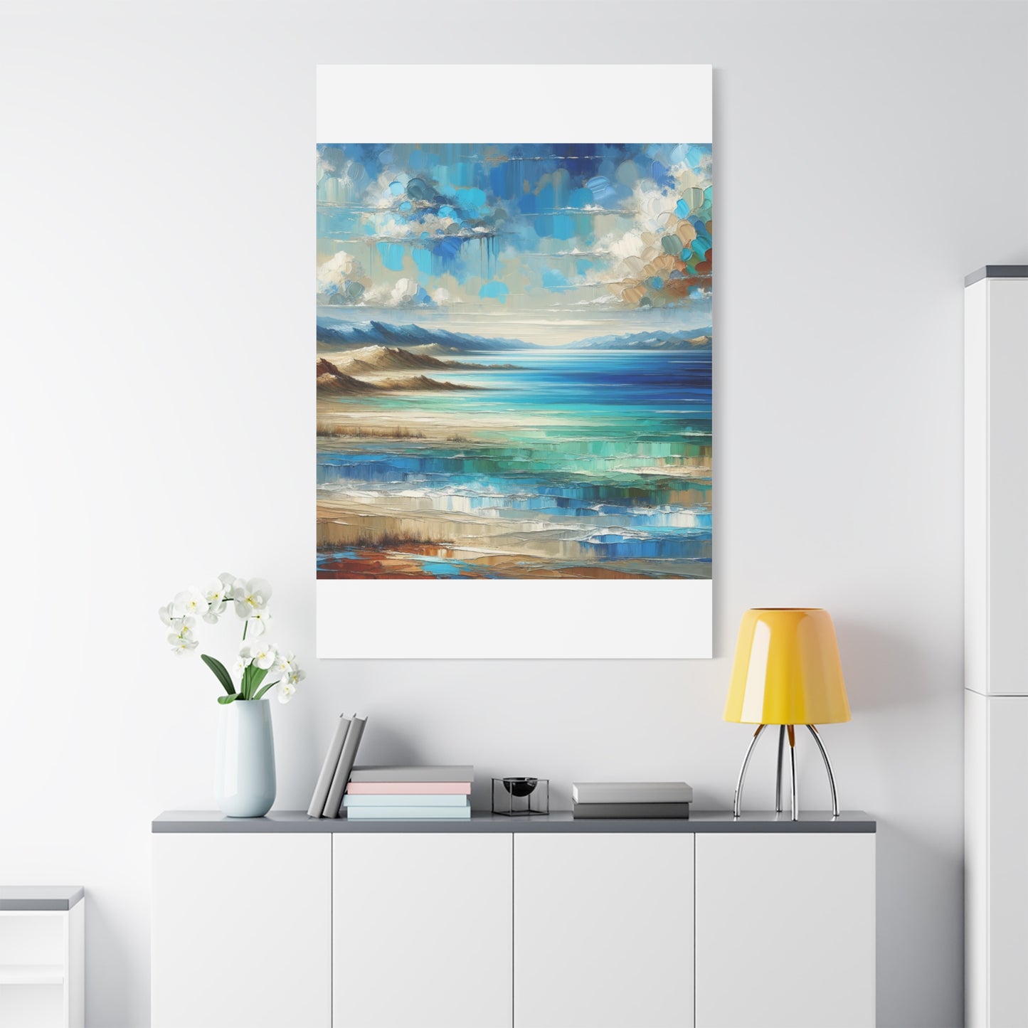 Matte Canvas, Stretched, 1.25" - Abstract Seaside Enchantment