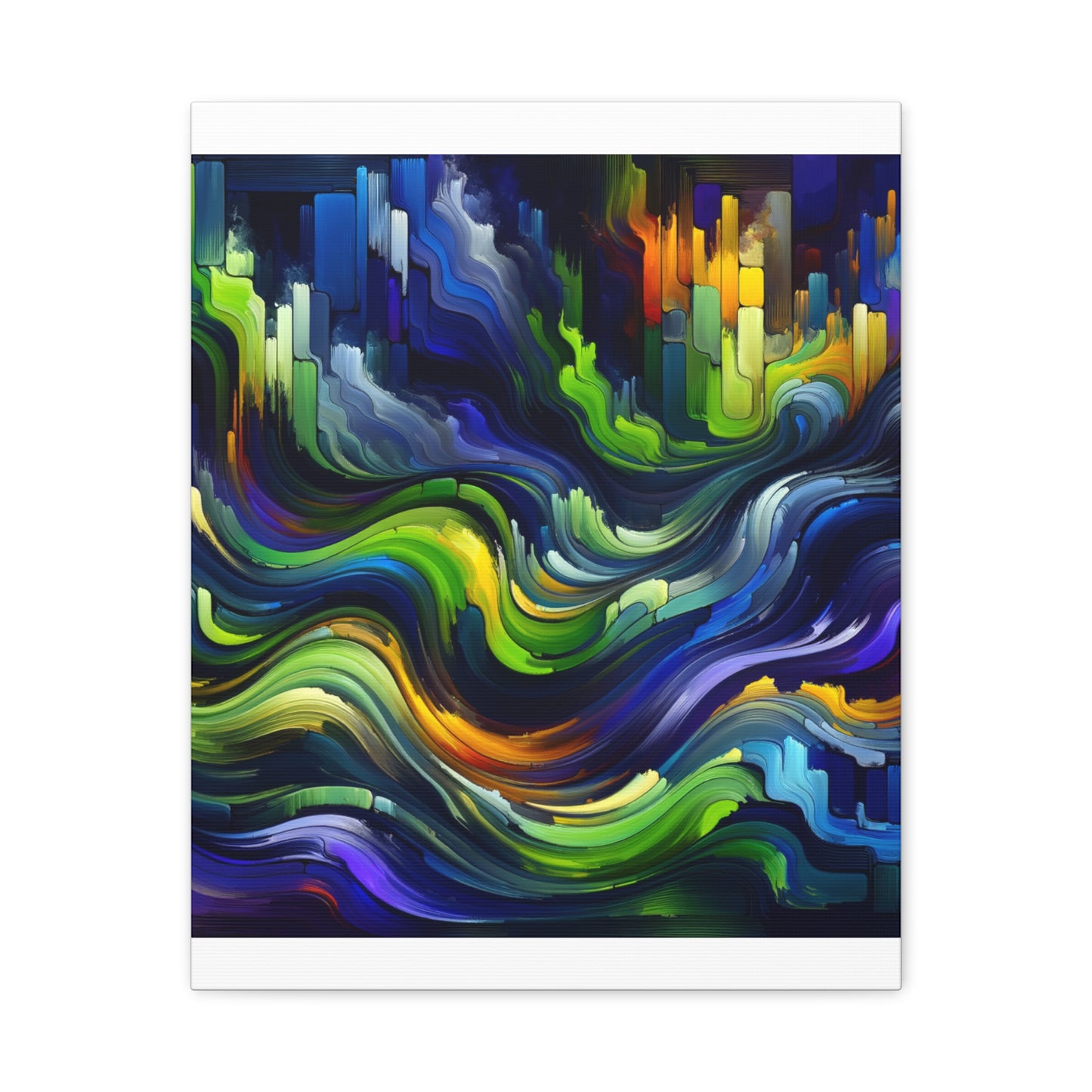 Vibrant Abstract Waves - Matte Canvas, Stretched, 1.25"