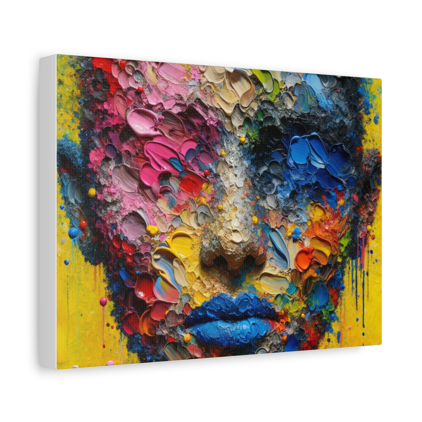 Vibrant Abstract Portrait - Matte Canvas, Stretched, 1.25"