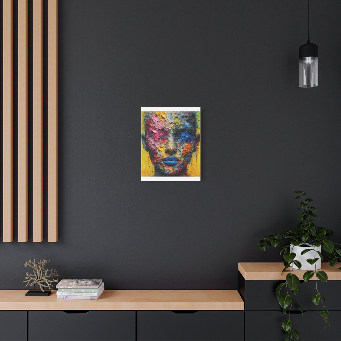 Vibrant Abstract Portrait - Matte Canvas, Stretched, 1.25"