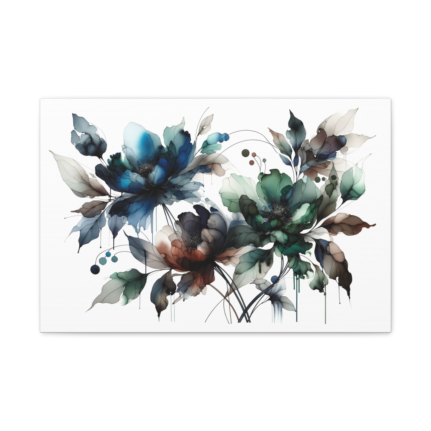 Abstract Floral Artwork - Matte Canvas, Stretched, 1.25"