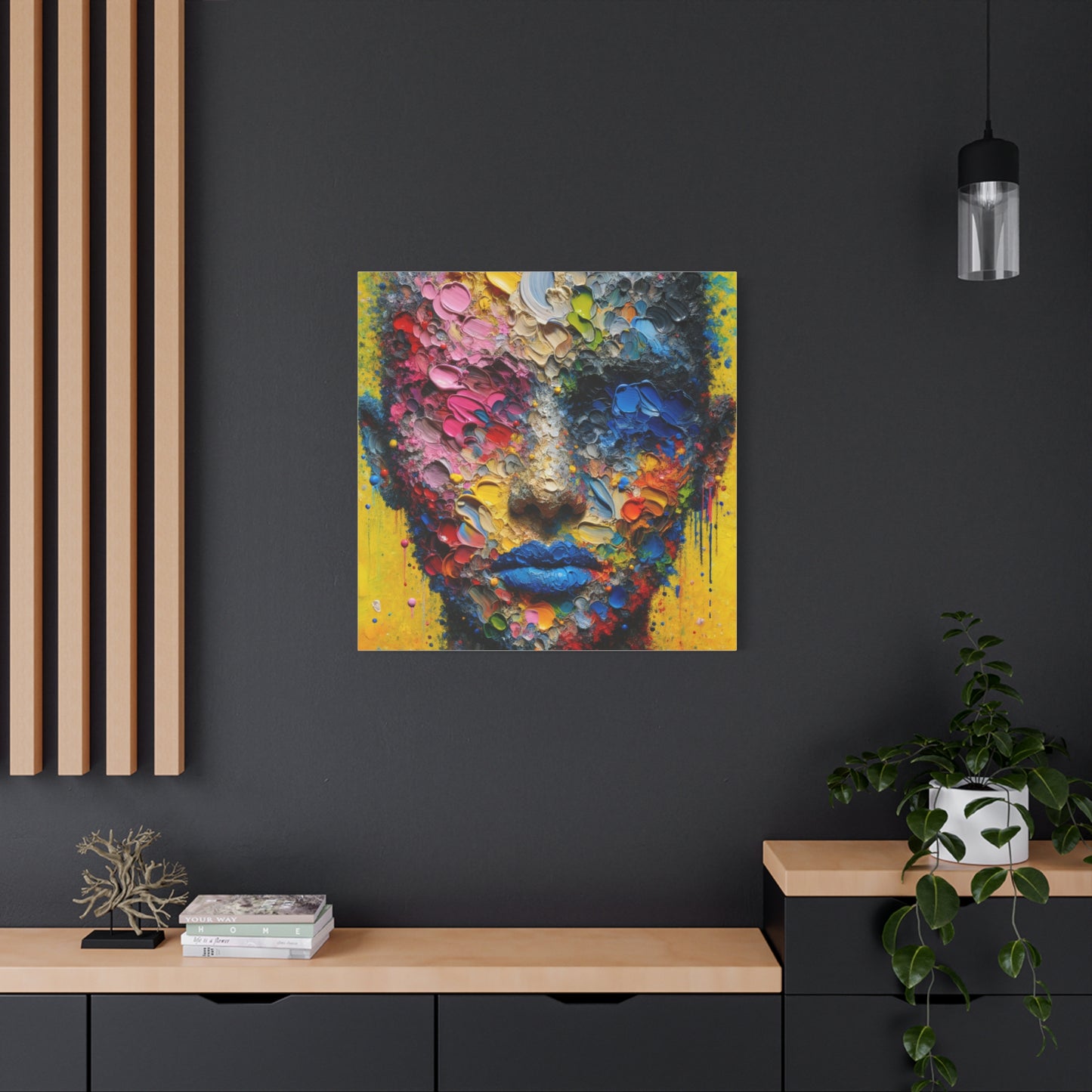 Vibrant Abstract Portrait - Matte Canvas, Stretched, 1.25"