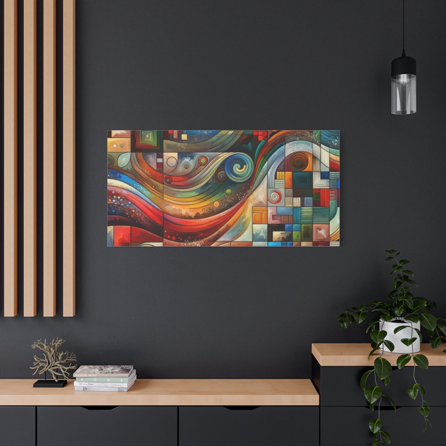 Abstract Geometric Wave - Matte Canvas, Stretched, 1.25"